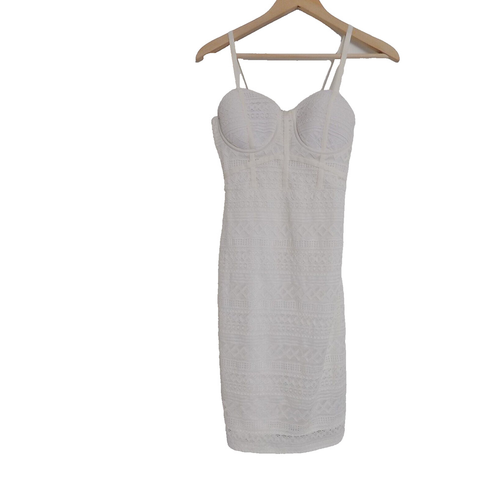 GUESS sundress cream lace size Small